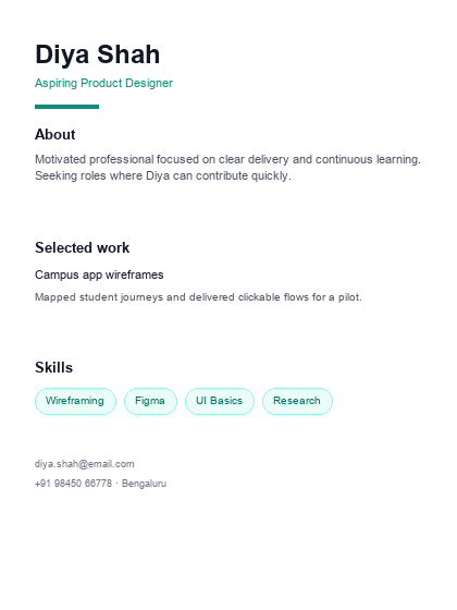 Clean Minimal resume template