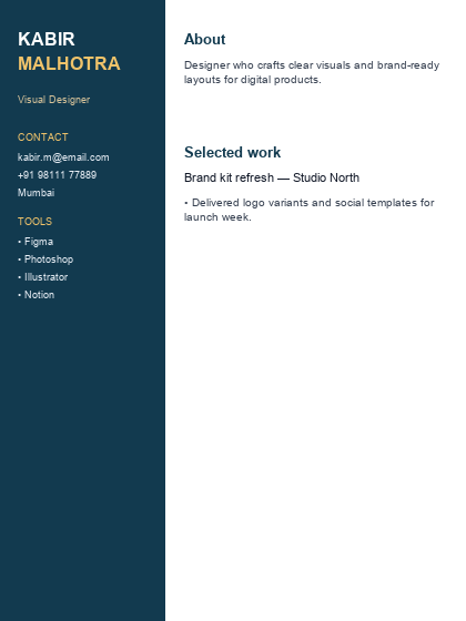 Creative Split resume template