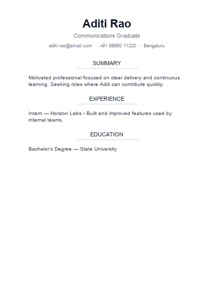 Elegant Serif resume template