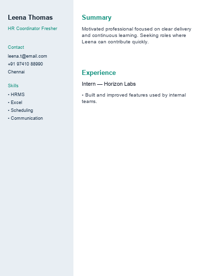 Nordic Soft resume template